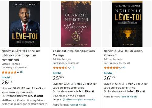 Gregory Toussaint's top-rated books available on Amazon