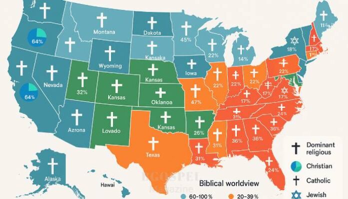 Classification of 50 states (Barna study)
