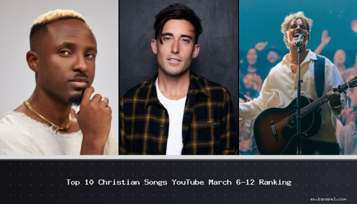 Top 10 Christian Songs YouTube March 6–12 Ranking
